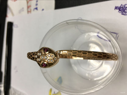 BGL-BR857813 guest version large flat-headed snake half diamond bracelet