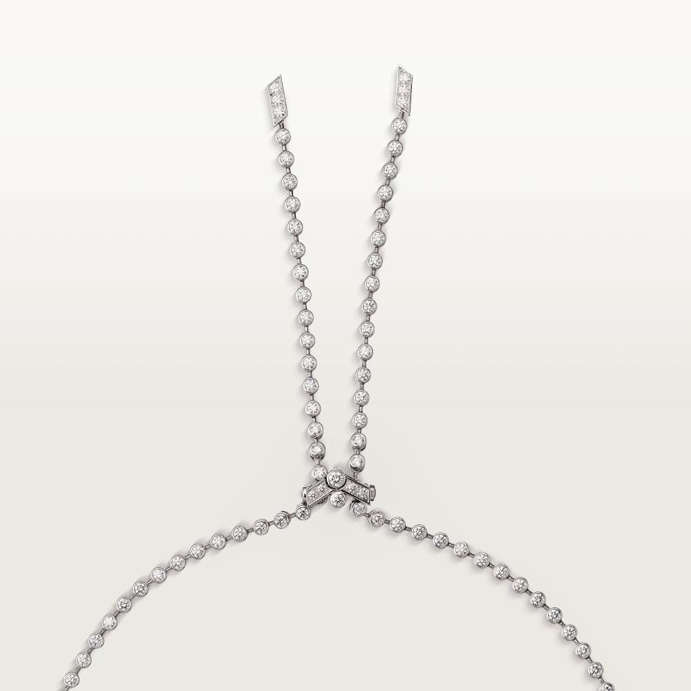 KDY-H7000546 side hanging chain leopard head large necklace with horizontal and vertical buckles