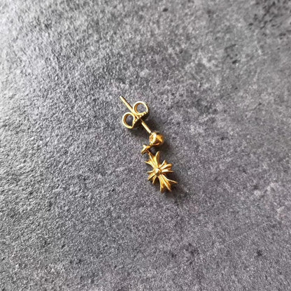 KLX-15617 light gold cross earrings