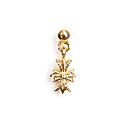KLX-15617 light gold cross earrings