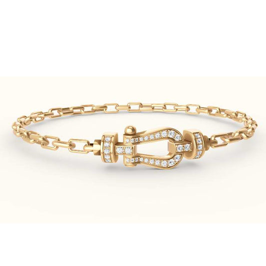 FLD-0B0071-6B1109 medium rope head full of diamond bracelet