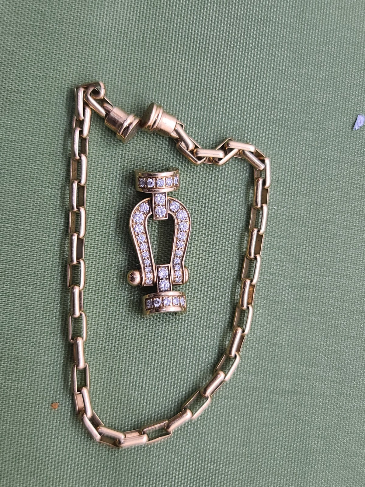 FLD-0B0071-6B1109 medium rope head full of diamond bracelet
