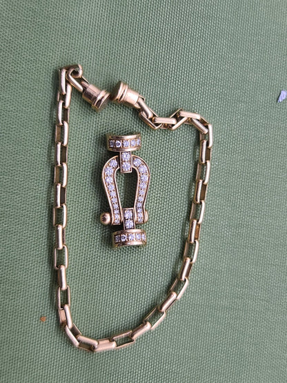 FLD-0B0071-6B1109 medium rope head full of diamond bracelet