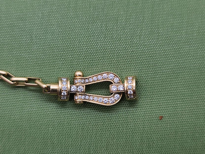 FLD-0B0071-6B1109 medium rope head full of diamond bracelet