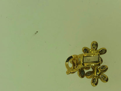 VCARB14300满钻3花五瓣花耳夹（客版）