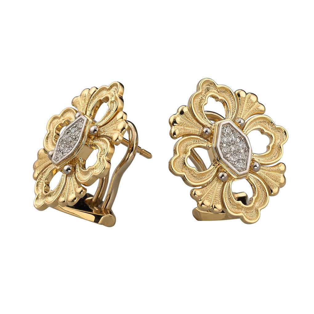 BQLT-JAUEAR012568 rhombus lace flower earrings ear clap