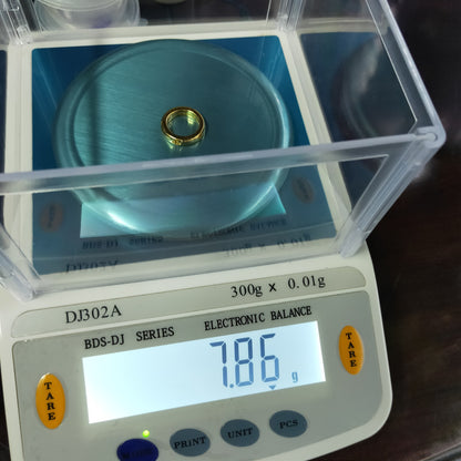 KLX-EQ65489十字架梵文字印光金波面条形戒指 客版