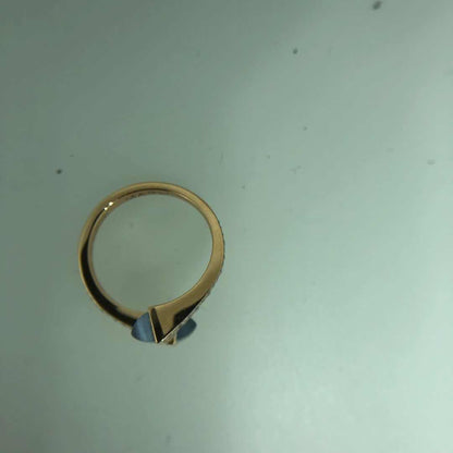 MR-CLEO-R208 hammer agate double row diamond half wall setting ring customer version