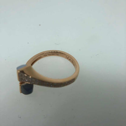 MR-CLEO-R208 hammer agate double row diamond half wall setting ring customer version