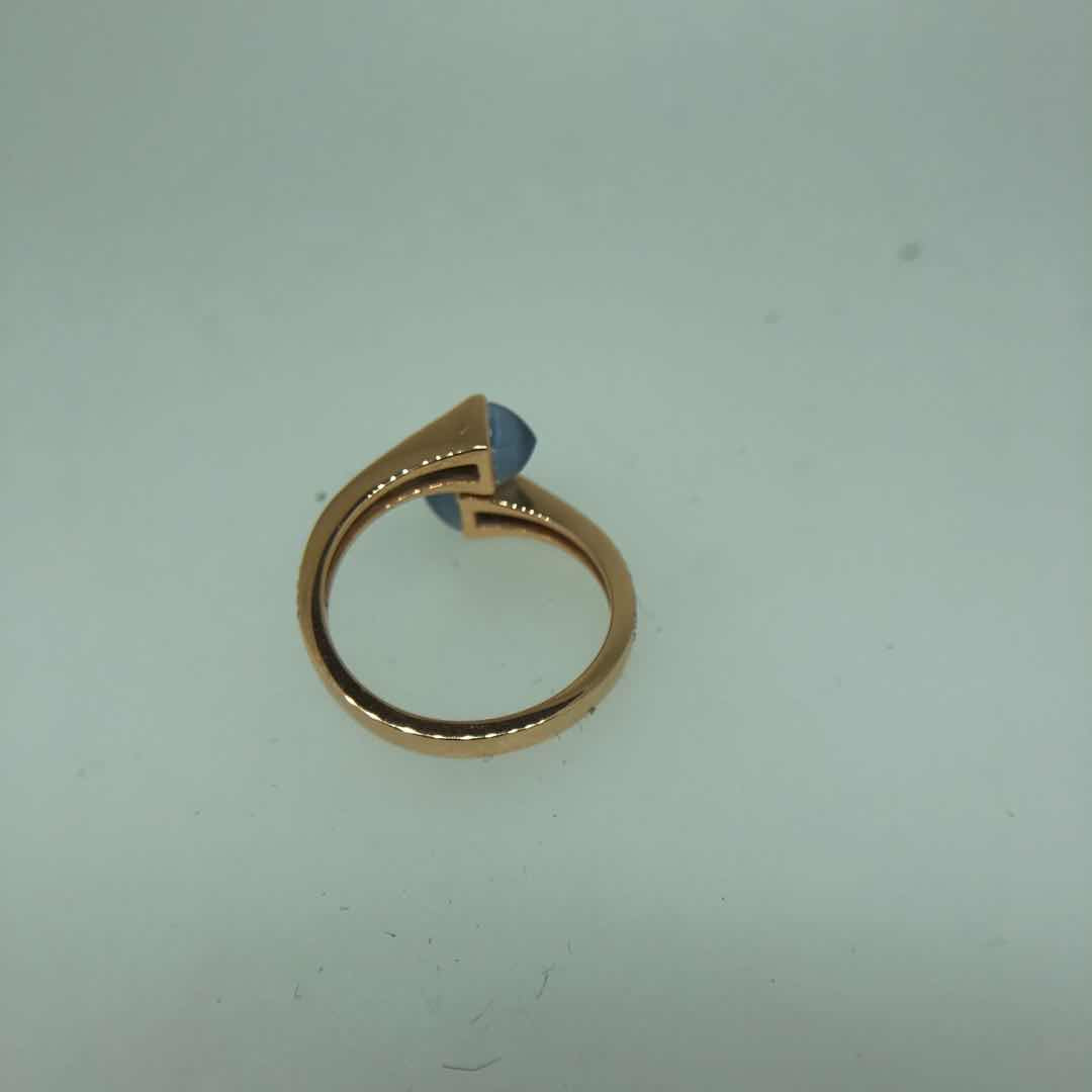 MR-CLEO-R208 hammer agate double row diamond half wall setting ring customer version