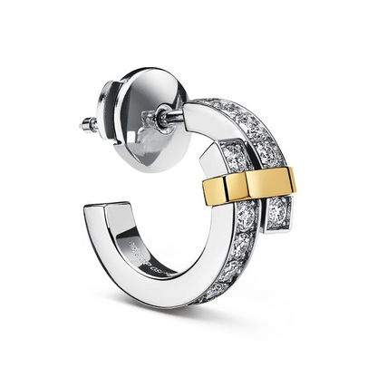 TIF-70919893 horizontal striped color-separated cross earrings and studs