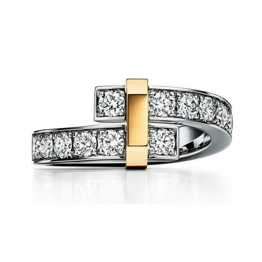 TIF-70920468 wide version horizontal striped color cross ring