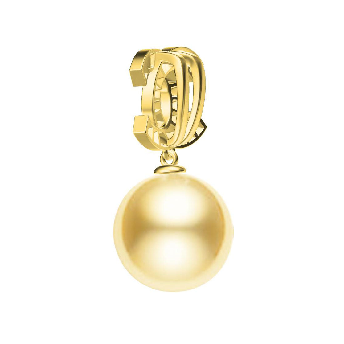 XNE-188441 13.5mm double C chain pendant pearl 13mm