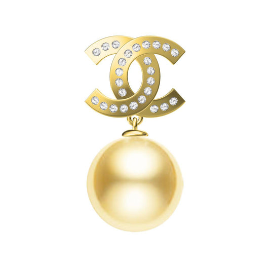 XNE-188441 13.5mm double C chain pendant pearl 13mm