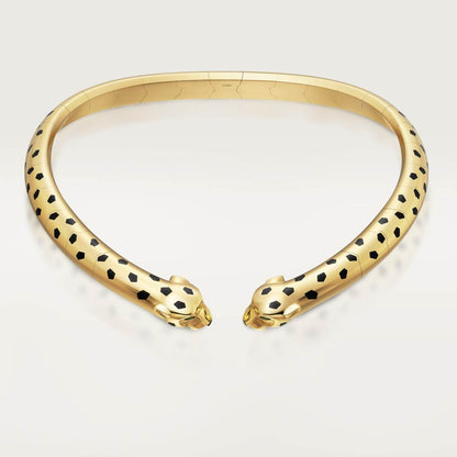 KDY-N7424434 Open Double Headed Leopard Necklace