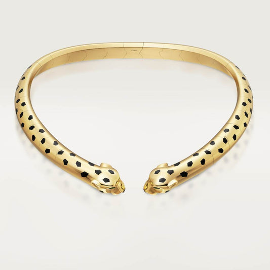 KDY-N7424434 Open Double Headed Leopard Necklace