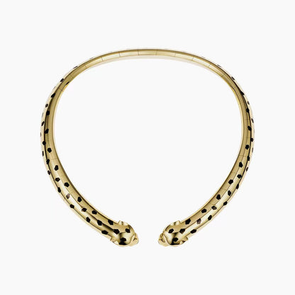 KDY-N7424434 Open Double Headed Leopard Necklace