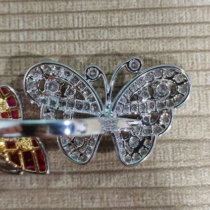 VCA19011696双蝴蝶逼镶钻戒指 客版