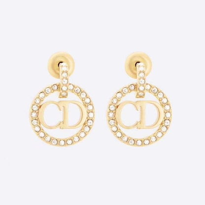 DIOR-E1911CDLCY 14.3mm字母CD圆形耳钉耳环