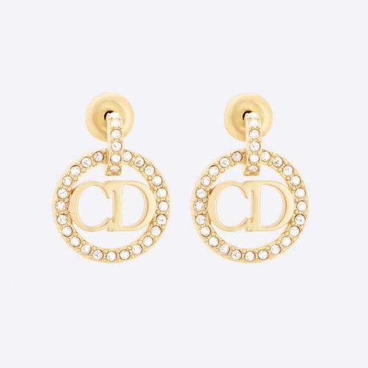 DIOR-E1911CDLCY 14.3mm字母CD圆形耳钉耳环