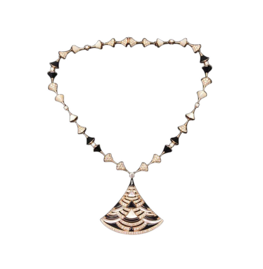 BGL-CL249591 single fan skirt fan large chain necklace