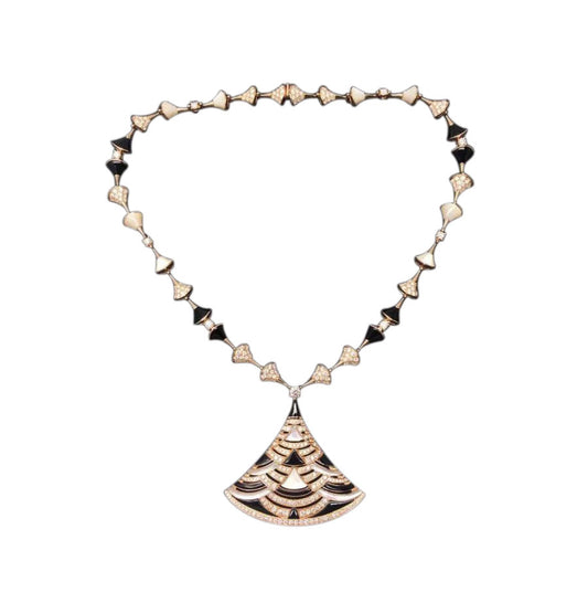 BGL-CL249591 single fan skirt fan large chain necklace