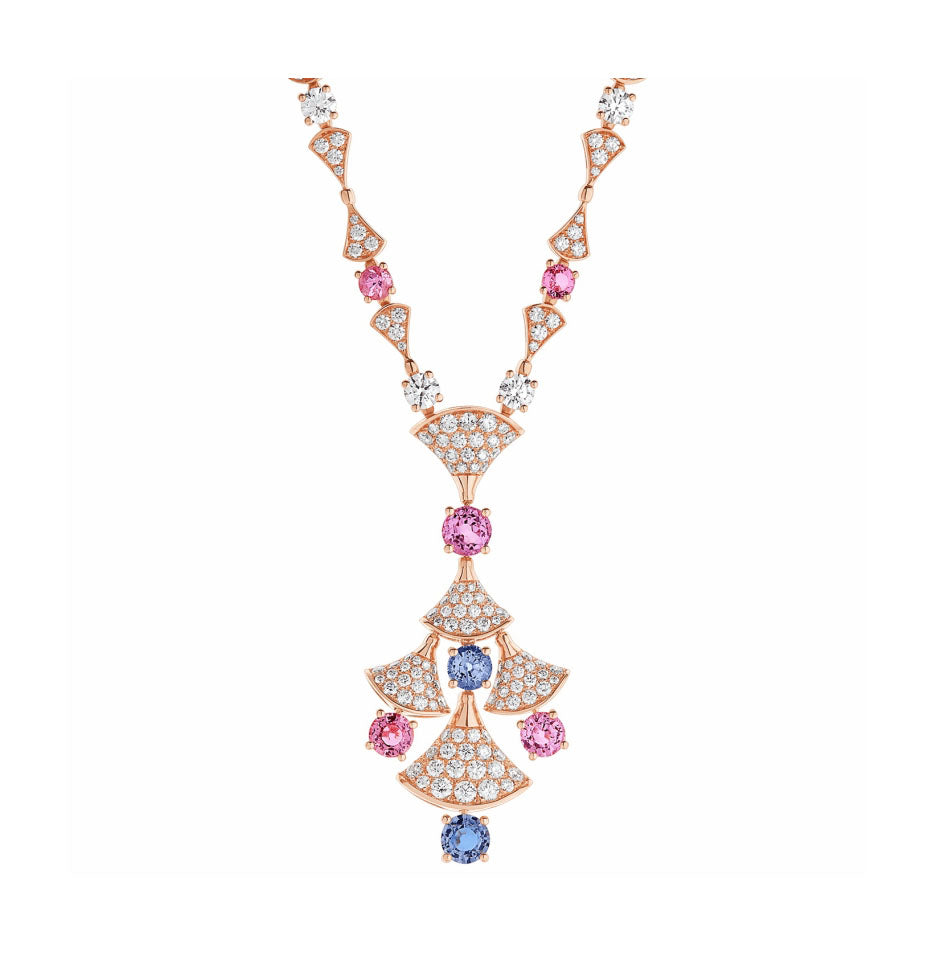 BGL-CL408692 fan-shaped skirt multi-fan colorful treasure necklace