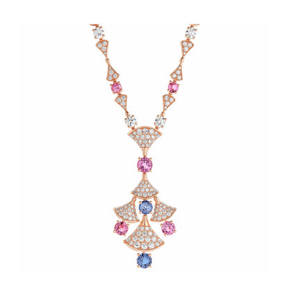 BGL-CL408692 fan-shaped skirt multi-fan colorful treasure necklace
