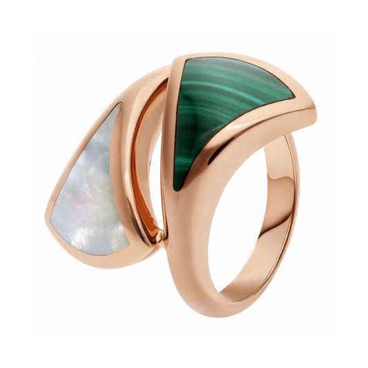 BGL-AN857955 fan-shaped skirt, fan and trumpet style light gold white shell ring