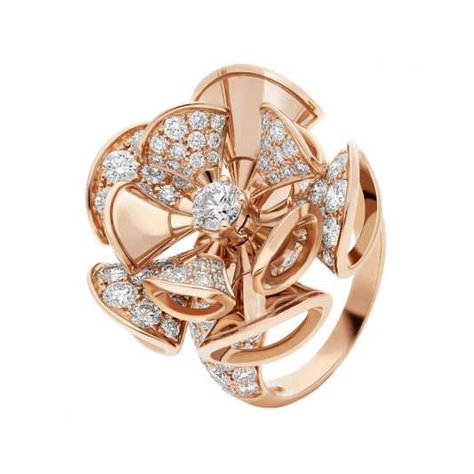 BGL-AN856354 fan-shaped windmill flower-shaped half diamond ring