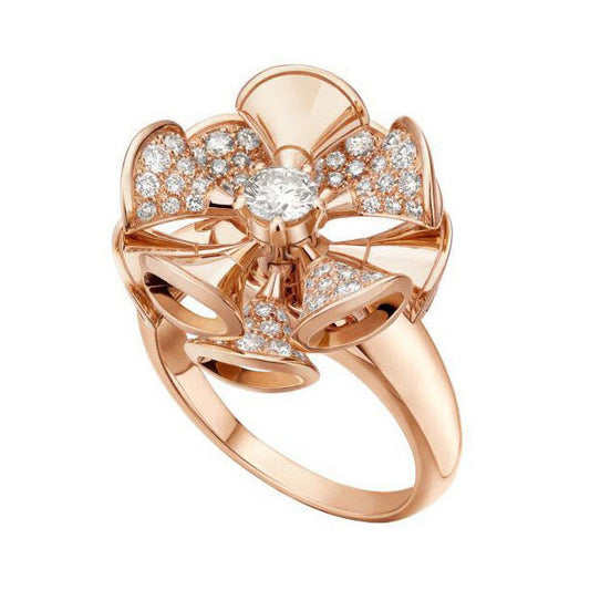 BGL-AN857078 full diamond fan-shaped windmill flower-shaped ring