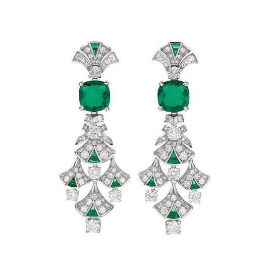 BGL-8431233 fan-shaped long ear clap pillow stone earrings