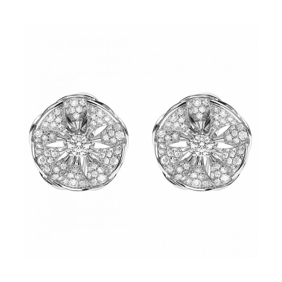 BGL-350785-OR857273 fan-shaped windmill fully inlaid small fan earrings