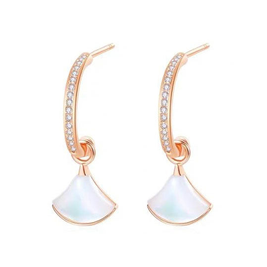 BGL-OR563107 fan style agate earrings fan shaped skirt earrings