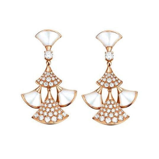 BGL-OR518791 full diamond shell fan skirt earrings earrings