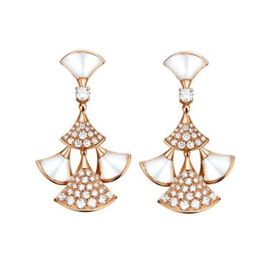 BGL-OR518791 full diamond shell fan skirt earrings earrings