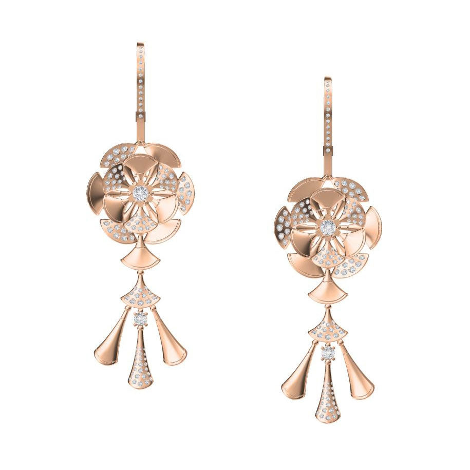 BGL-OR437598 speaker set earrings fan-shaped windmill