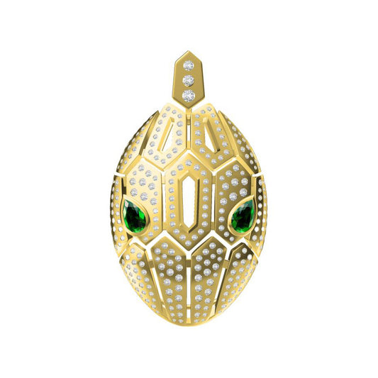 BGL-CL927998 fully inlaid snake head pendant
