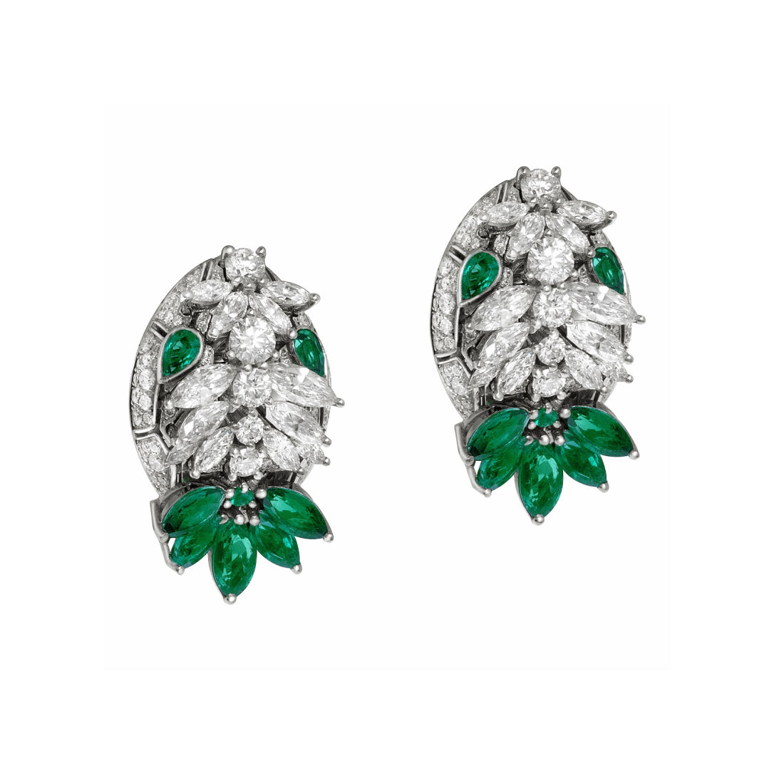 BGL-261818 horse eye snake head ear clip earrings