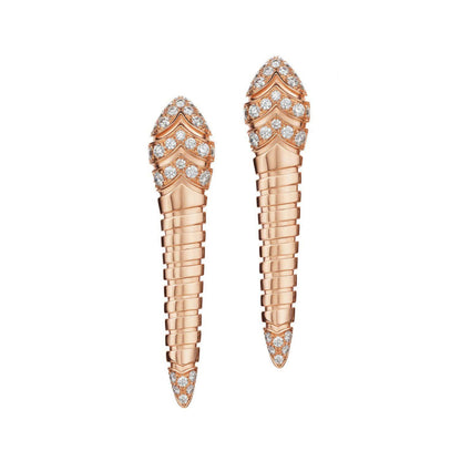 BGL-350811-OR857311 spring snake head and tail diamond ear clip
