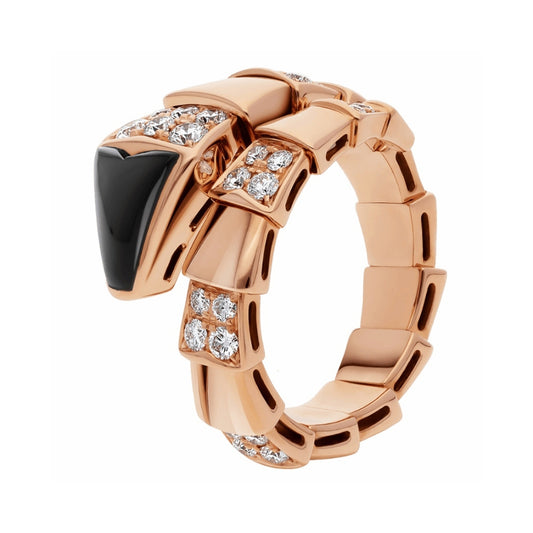 BGL-AN855315 snake half head agate ring customer version