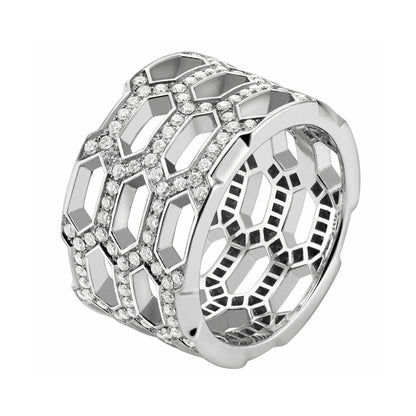 BGL-AN857726 snake honeycomb flat version hollow ring 18#