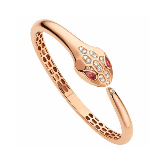 BGL-BR857813 guest version large flat-headed snake half diamond bracelet