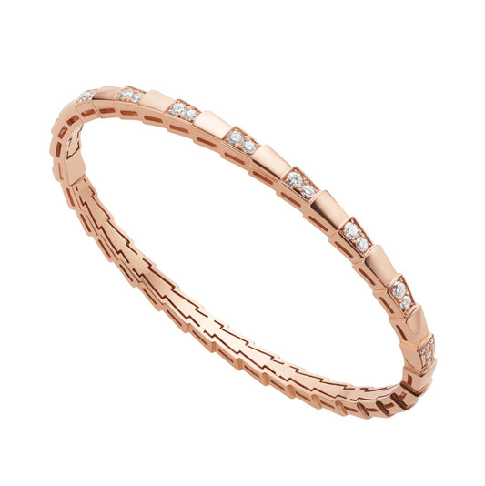 BGL-BR858319 straight half diamond snake style bracelet