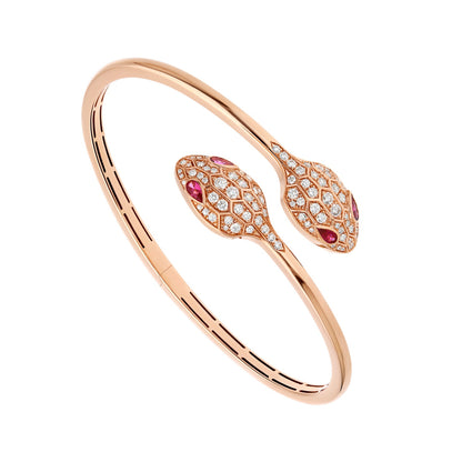 BGL-BR858550 Big flat-headed snake double-headed snake half diamond bracelet