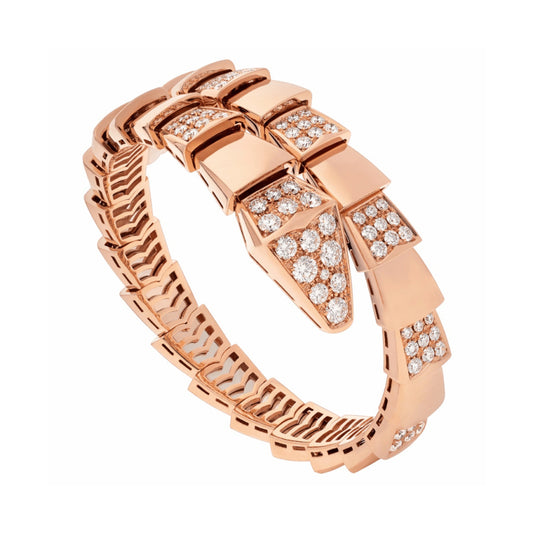 BGL-BR855312 snake half diamond circle bracelet