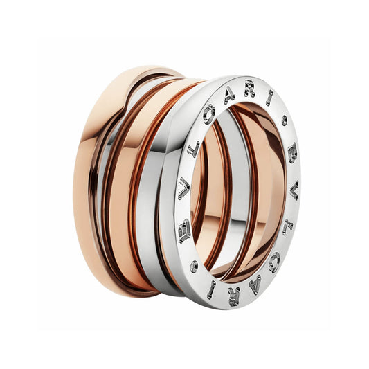 BGL-AN858217 two-color light gold color-separated spring ring