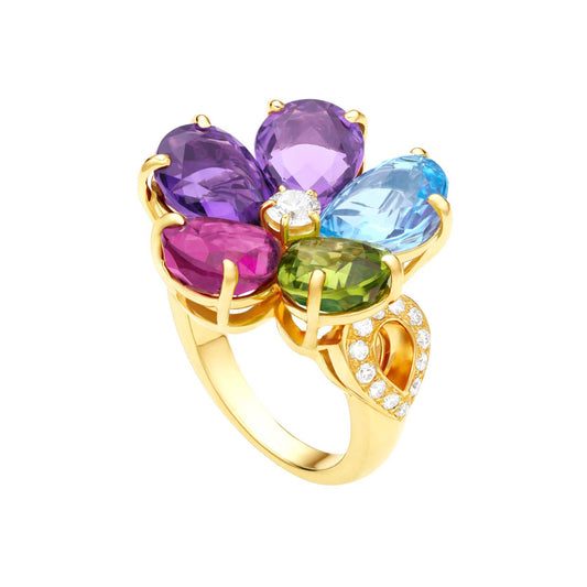 BGL-AN855986 plum blossom colorful treasure ring