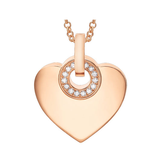 BGL-CL203677 Diamond Peach Heart Shape Pendant