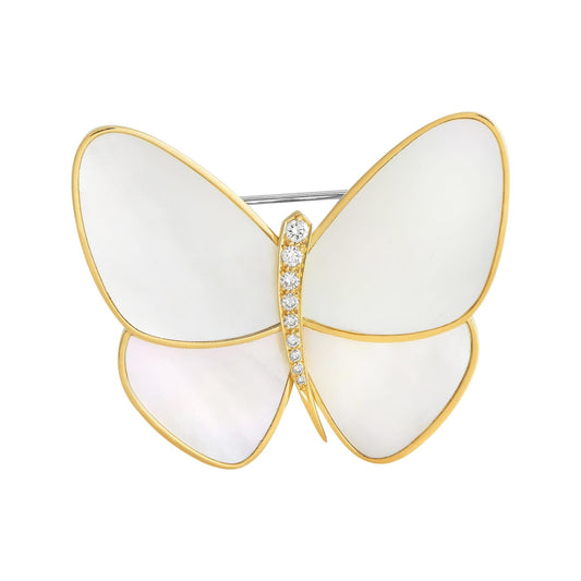 VCARA64100 butterfly brooch pendant dual use